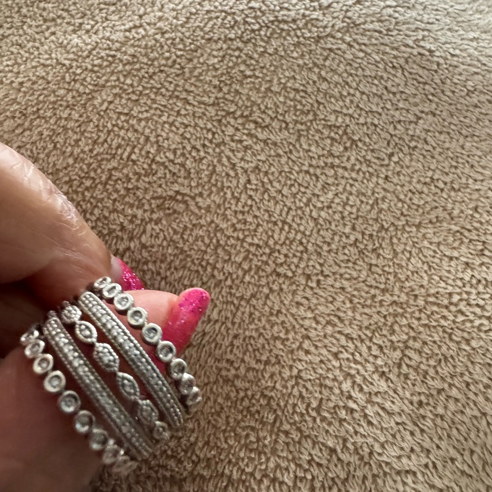 Women's Sterling Silver and Diamond Ring - Picture 6 of 9